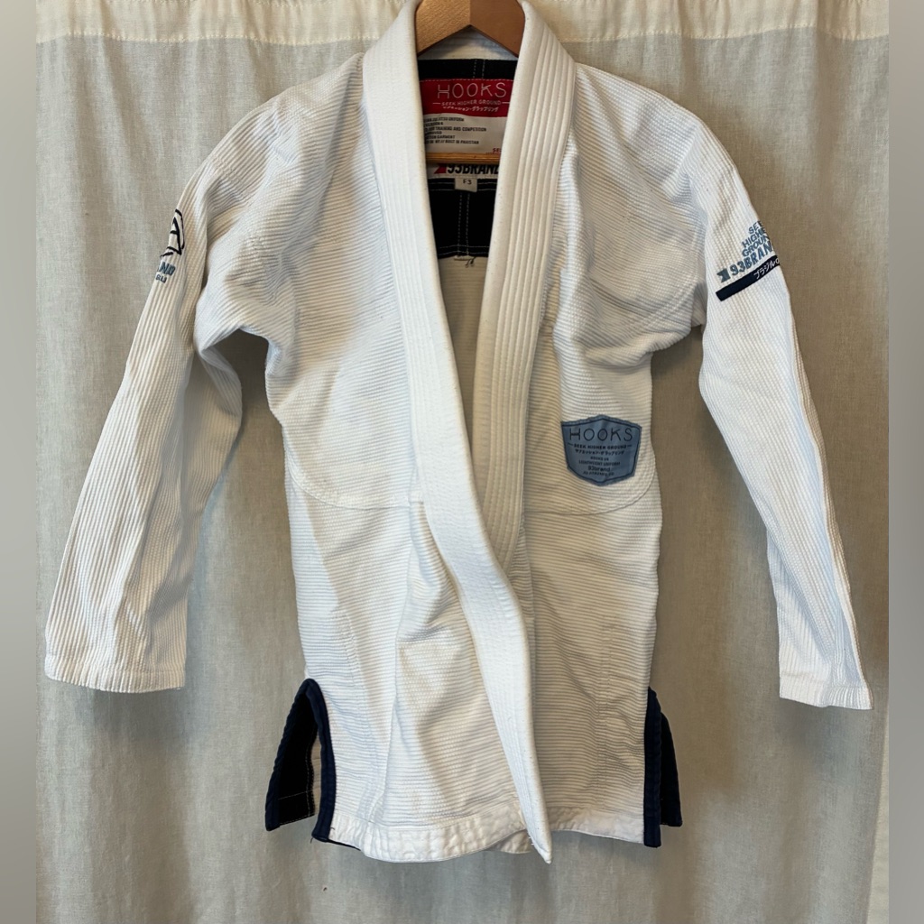 93 Brand White JiuJitsu Gi Jacket And Pants Hooks Size F3